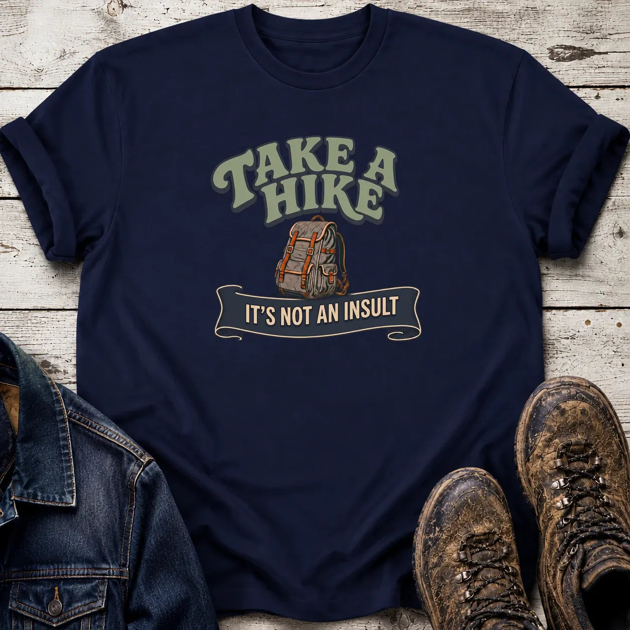 Hiking Insult T-Shirt S / Navy