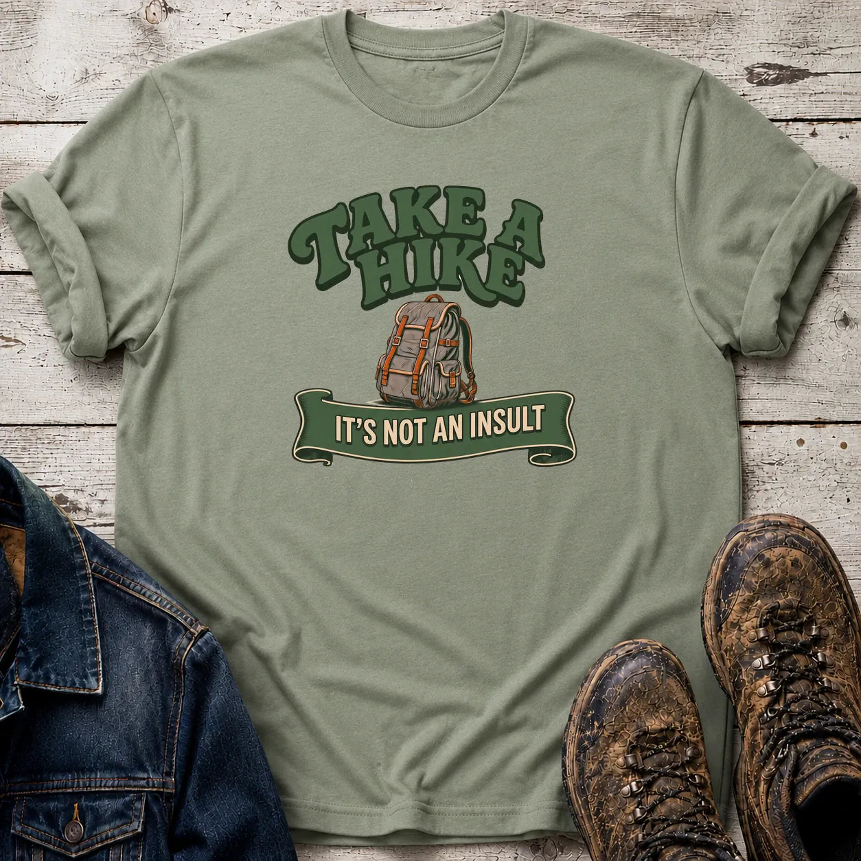 Hiking Insult T-Shirt S / Sage