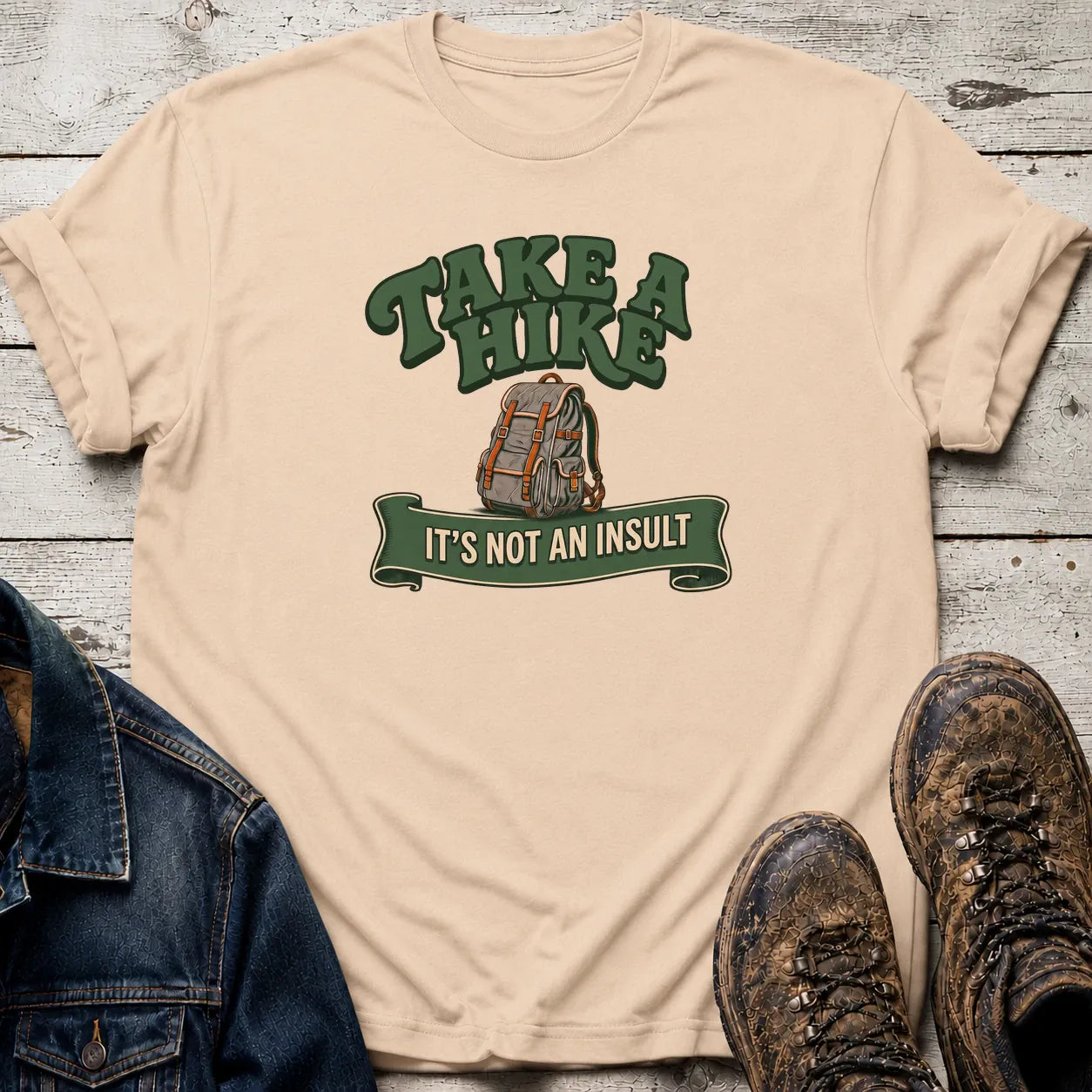 Hiking Insult T-Shirt S / Sand
