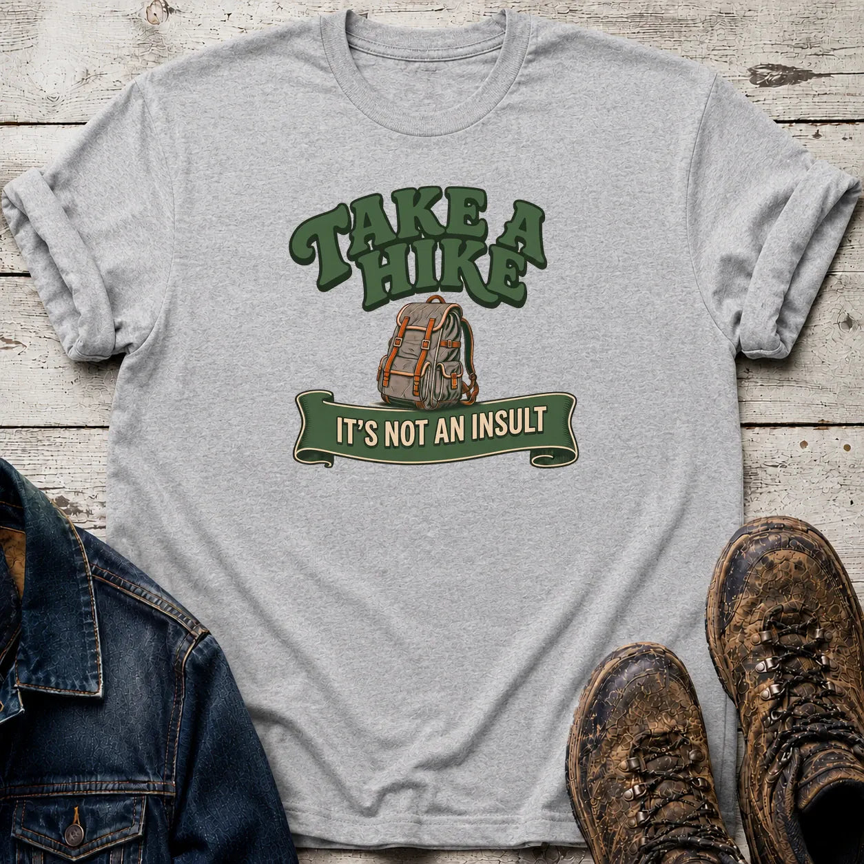 Hiking Insult T-Shirt S / Sport Grey