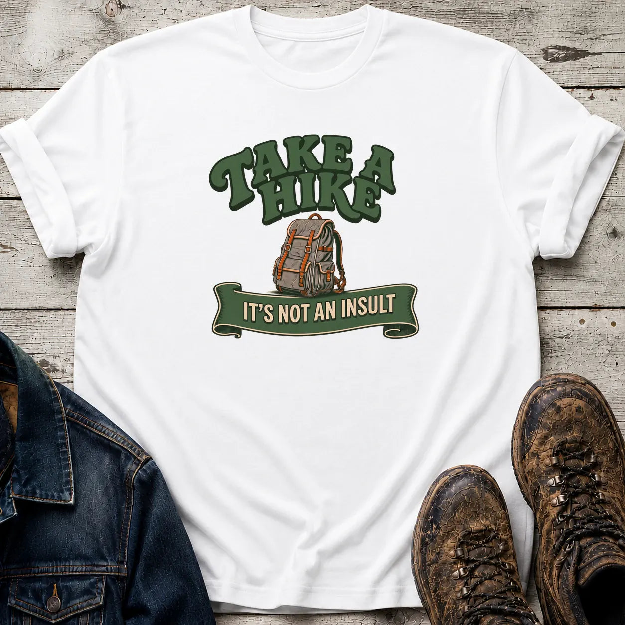 Hiking Insult T-Shirt S / White