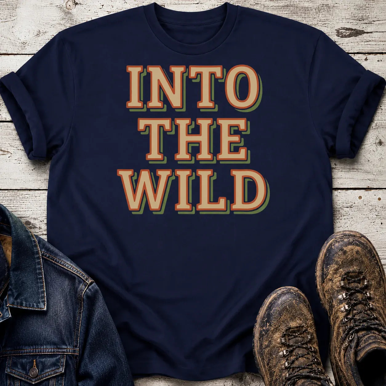 Into The Wild T-Shirt Navy / S