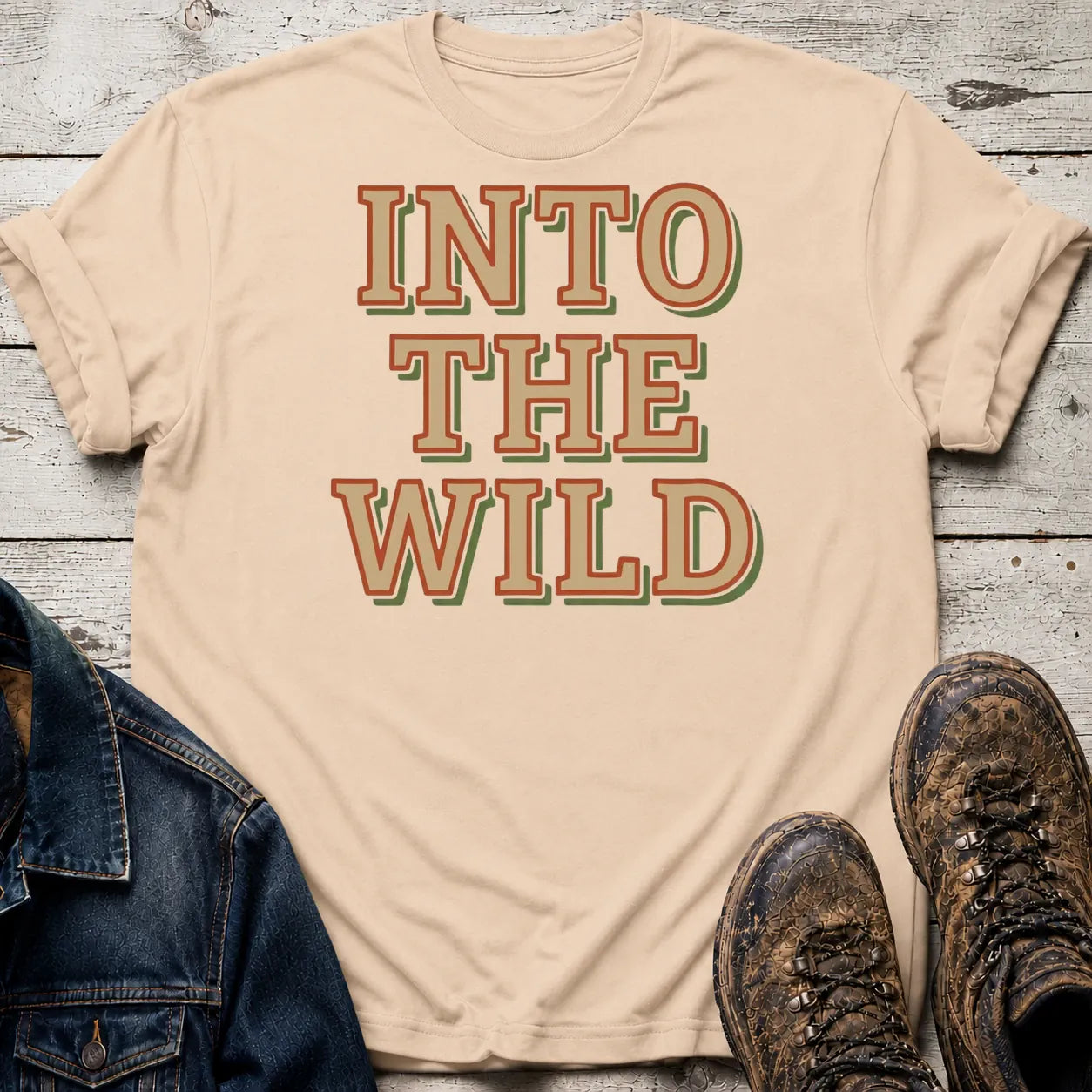 Into The Wild T-Shirt Sand / S