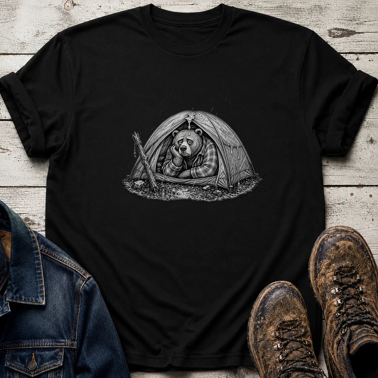 It's Raining T-Shirt S / Black