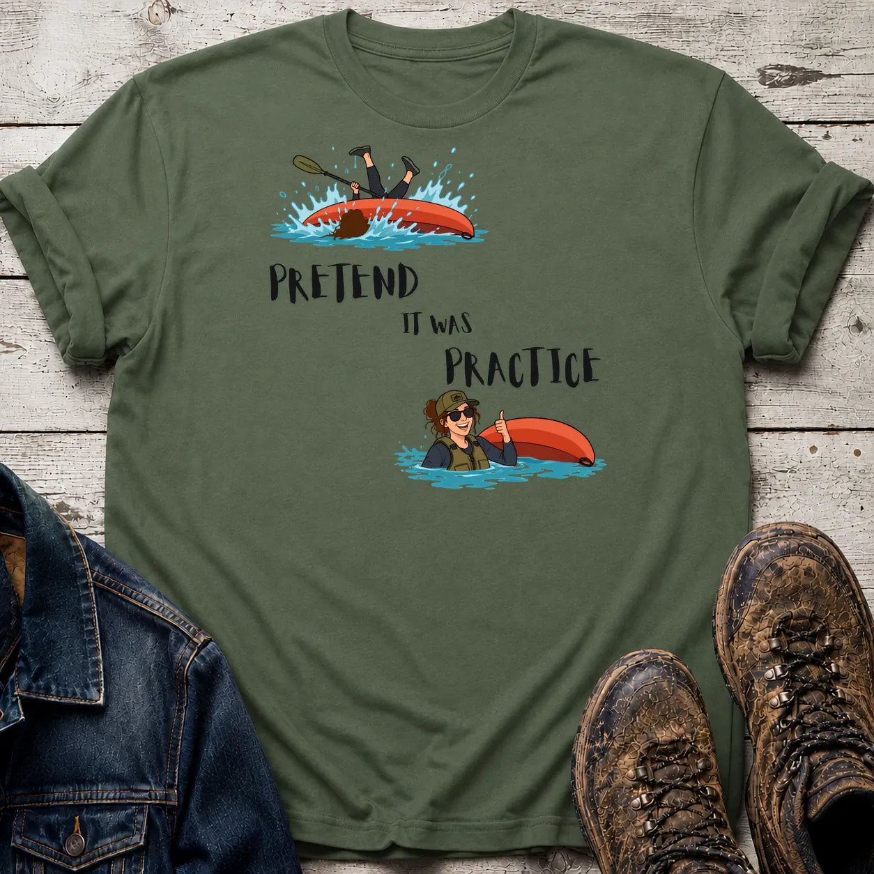 It Was Practice T-Shirt Military Green / S