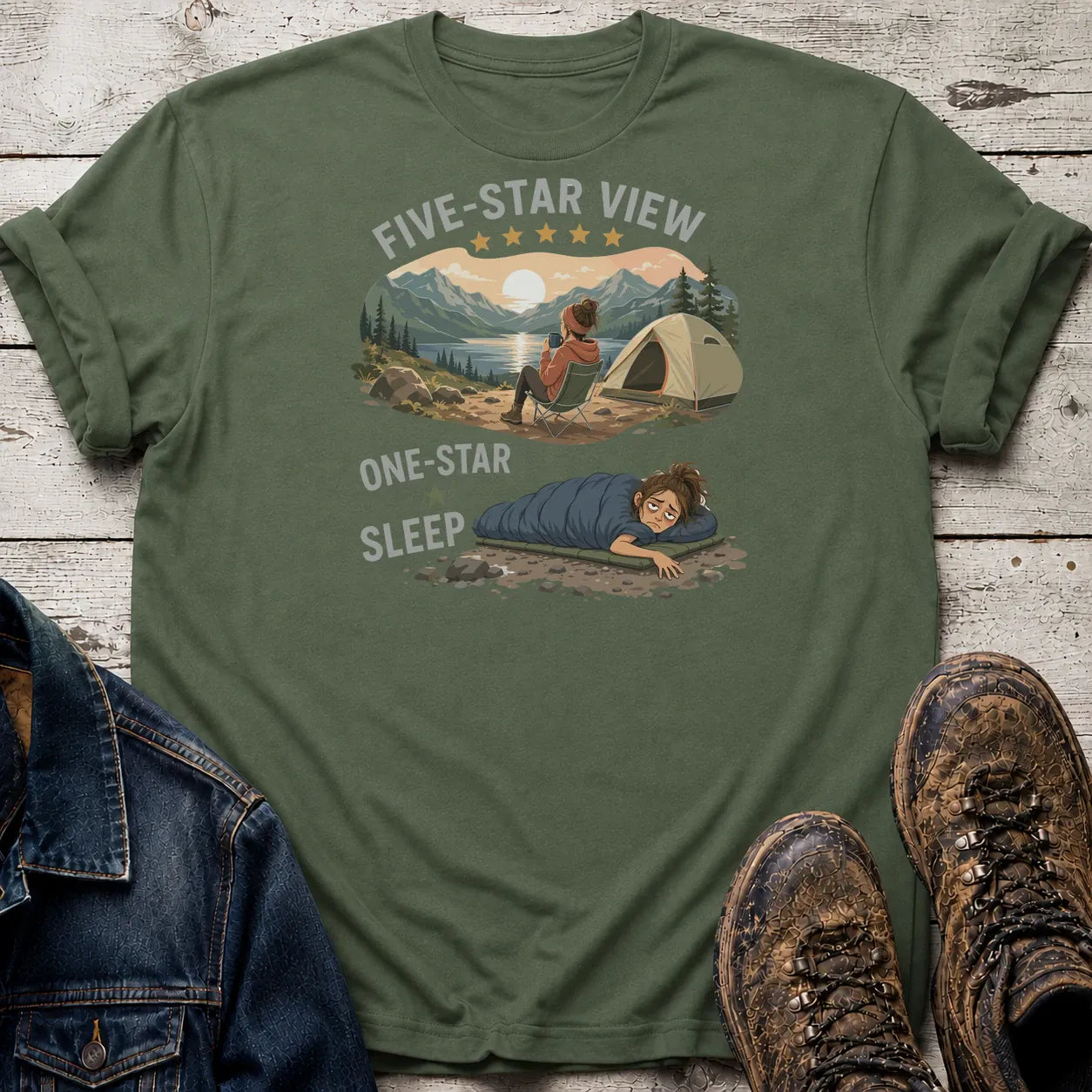 One Step T-Shirt Military Green / S