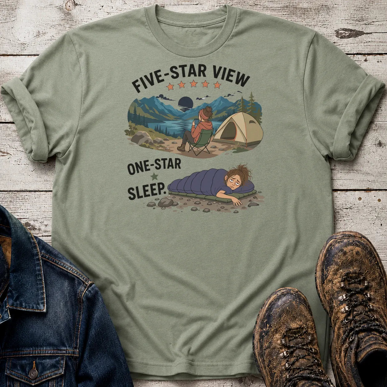 One Step T-Shirt Sage / S