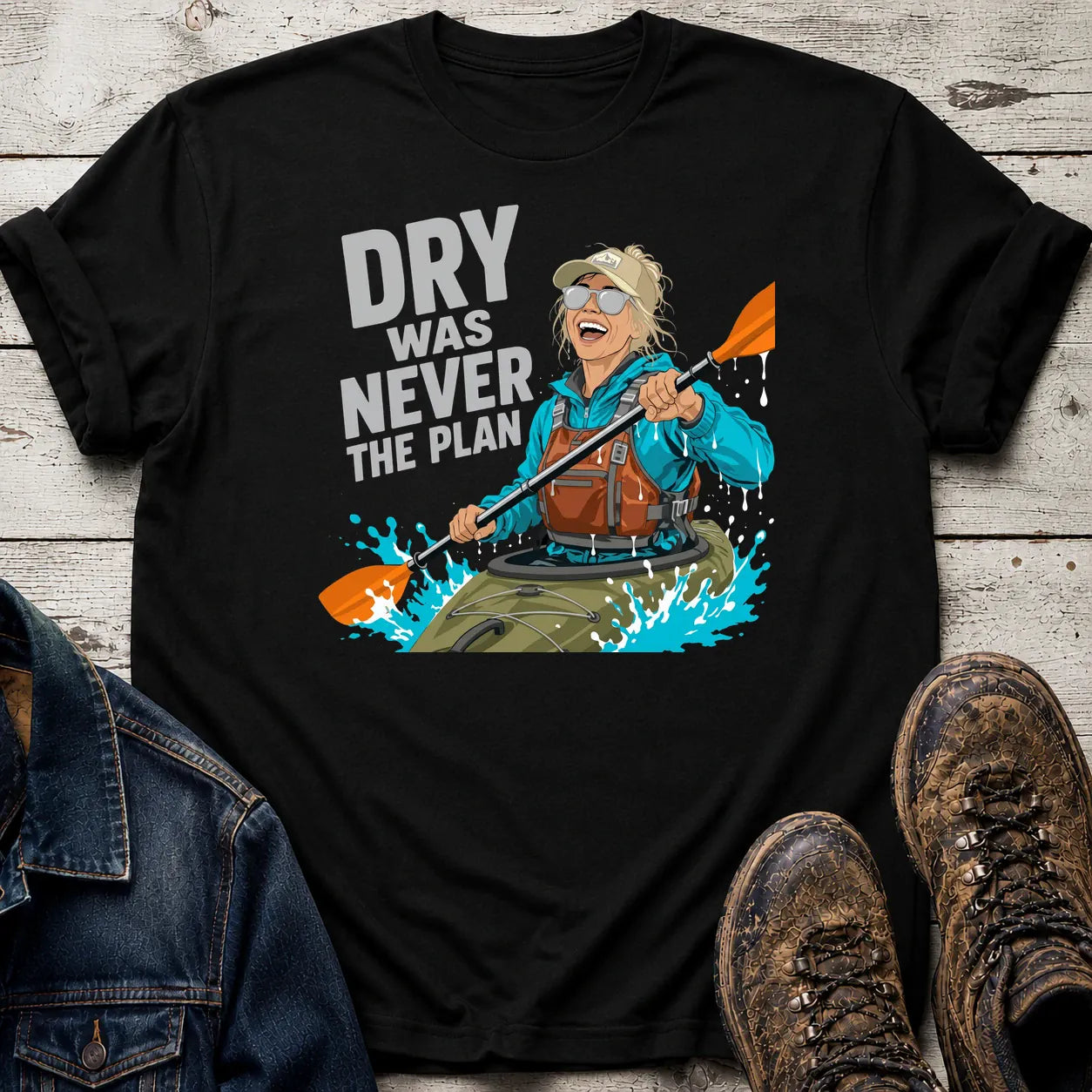 Wet Kayaker T-Shirt Black / S