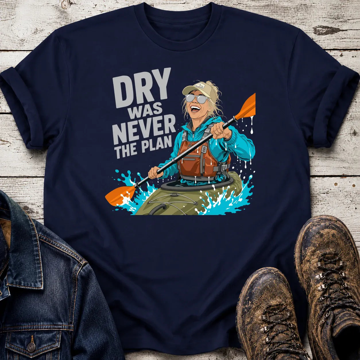 Wet Kayaker T-Shirt Navy / S