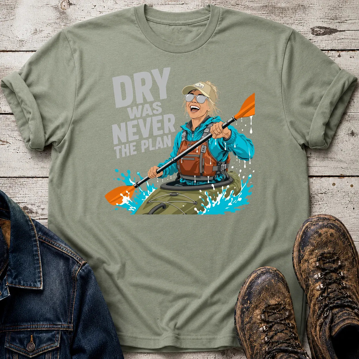 Wet Kayaker T-Shirt Sage / S